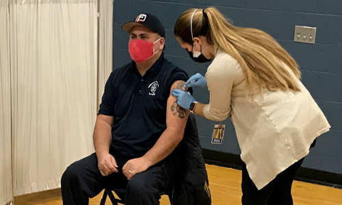 Lawrence General Vaccinating First Responders from the City of Lawrence, Essex County